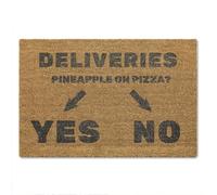 A1 Graphics Ltd Pineapple Yes No Doormat Funny Door Mat, Novelty Front Door Decor, Housewarming Gift