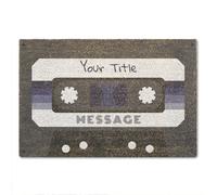 A1 Graphics Ltd Retro Cassette Doormat Custom Text Vintage Mixtape Style Welcome Mat, Personalised Music Lovers Gift, 80s Nostalgia Décor (Design 2)