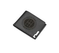 A1 Graphics Ltd Save The Manuals Wallet Vegan Leather Black Brown Grey Leather Wallet Gift for Car Lover Gift for Him (Black)