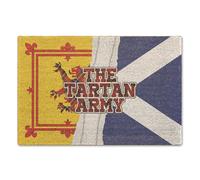 A1 Graphics Ltd Scottish Royal Banner & Saltire Brush Doormat Printed Tartan Army Door Mat Scotland Flag Doormat Scottish Home Decor Gift Entrance Mat