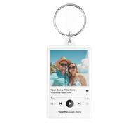 A1 Graphics Ltd Song Keychain Personalised Album Style Keyring Music Boyfriend Girlfriend Valentines Music Love Birthday Wedding Christmas