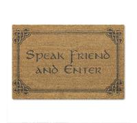 A1 Graphics Ltd Speak Friend and Enter Brush Doormat Front Door Mat Back Couple's Gift Friends Gift
