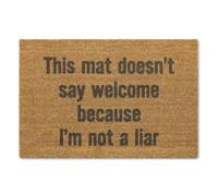 A1 Graphics Ltd This Mat Doesn't Say Welcome Brush Doormat Printed Door Mat Funny Welcome Mat First Home Couples Housewarming Gift