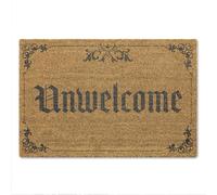 A1 Graphics Ltd Unwelcome Brush Door Mat Front Doormat First Home Couple's Gift Gothic Doormat Spooky Gift Halloween