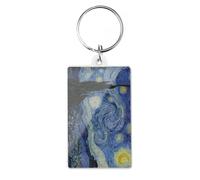 A1 Graphics Ltd Van Gogh Starry Night Keyring - Acrylic Art Keychain, Gift for Creative Minds