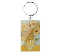 A1 Graphics Ltd Van Gogh Sunflowers Keyring - Acrylic Art Keychain, Gift for Art Lovers