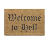 A1 Graphics Ltd Welcome to Hell Home Brush Door Mat Front Doormat First Home Couple's Gift Gothic Doormat Spooky Gift Halloween