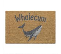 A1 Graphics Ltd Whalecum Doormat Funny Whale Pun Welcome Mat, Rude Humour Gift, Novelty Door Mat for Adults, Naughty Housewarming Present