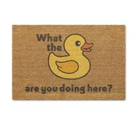 A1 Graphics Ltd What The Duck You Doin' Here Brush Doormat Printed Door Mat Funny Welcome Mat