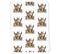 A1 'Happy Birthday Donkeys' Gift Wrap/Wrapping Paper Sheet (GI00104423)
