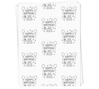 A1 'Happy Birthday' Gift Wrap/Wrapping Paper Sheet (GI00109541)