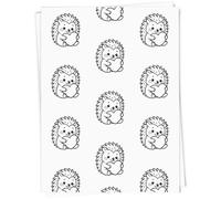 A1 'Hedgehog Heart Hug' Gift Wrap/Wrapping Paper Sheet (GI00111087)