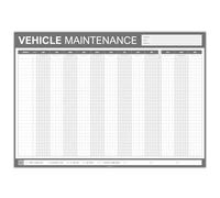 A1 HGV PSV MOT Vehicle Maintenance Wall Planner | 12-Month Un-Dated Fleet Service Schedule | Minimalist Design | Thick Quality Paper | Folded