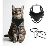 A1 Home Collections Escape Proof Cat Harness and Leash, Soft Adjustable Vest, Comfortable Mesh and Long Strips, Easy Control, Safe Walking Harness for Cats (Medium)