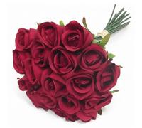 A1-Homes Artificial Roses, Bundle of 18 Artificial Red Roses, 30cm Bunch of Fake Flowers for Decoration, Artificial Flowers for Outdoor & Indoor Events Wedding Party Home Decoration