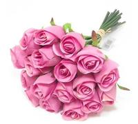 A1-Homes Pink Roses Artificial Flowers 36 Pcs, 12” Faux Rose Bouquets with Stems for Wedding Decorations, Home Décor, Centerpieces & Christmas Party Arrangements