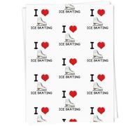 A1 'I Love Ice Skating' Gift Wrap/Wrapping Paper Sheet (GI00065369)