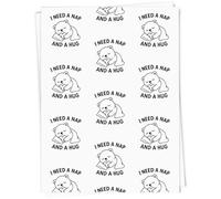 A1 'I Need a Nap and a Hug' Gift Wrap/Wrapping Paper Sheet (GI00109191)