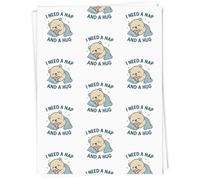 A1 'I Need a Nap and a Hug' Gift Wrap/Wrapping Paper Sheet (GI00109193)