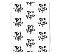 A1 'Jack Russell Holding Dog Leash' Gift Wrap/Wrapping Paper Sheet (GI00108371)