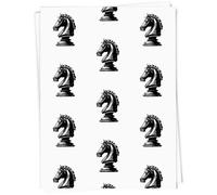 A1 'Knight Chess Piece ' Gift Wrap/Wrapping Paper Sheet (GI00109653)