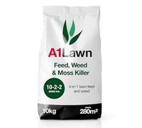 A1 Lawn, Double Strength Feed, Weed & Moss Killer - 4-in-1 Lawn Treatment, High Iron, DEFRA Certified, 2.5kg