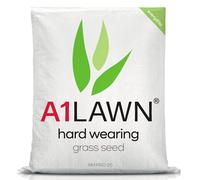 A1 Lawn - Hard Wearing Grass Seed, 10kg (280m2) - UK Resilient, Fast Growing, Fresh, Pet & Child Friendly - Ideal for Patch Repair, Over Seeding, New Lawns & Thickening. DEFRA Approved (AMPRO25)