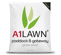 A1 Lawn - Paddock & Gateway Grass Seed, 20kg (4000m2) - UK Fast Growing, Hard Wearing & Animal Friendly - Ideal for Horse Grazing, Repair, New Grass, Over Seeding & Thickening. DEFRA Approved (AMPRO23)