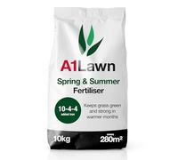 A1 Lawn, Ultimate Spring Summer Lawn Fertiliser - Revitalizes Grass, High Nitrogen 10-4-4, DEFRA Certified, 10kg