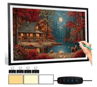A1 Light Pad Tracing Light Box, Diamond Art Light Board with 3 Color Modes&10 Levels&Stepless Dimming, Dear Carbon Light Table for Tracing, Drawing, Sketching and Weeding Vinyl