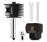 A1 Mini Hotend 0.4mm High Temp&Fast Speed Hardened Steel Nozzle+Chrome Plated Brass Heating Block with Groove and Wrenches Integrated Structure Compatible with Bambu Lab A1&A1 Mini 3D Printer