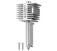A1 Mini Hotend 0.4mm High Temp&Fast Speed Stainless Steel Nozzle+Chrome Plated Brass Heating Block Integrated Structure Compatible with Bambu Lab A1&A1 Mini 3D Printer