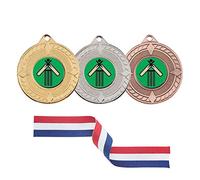 A1 PERSONALISED GIFTS 10 x 50mm Cricket Medals with Ribbons