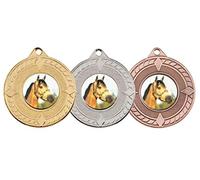 A1 PERSONALISED GIFTS 10 x 50mm Horse/Equestrian Medals with Ribbons