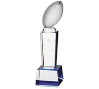 A1 PERSONALISED GIFTS Tribute 3D Crystal Rugby Ball Trophies