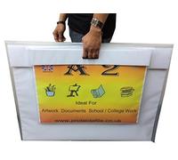 A1 Punch POLYTHENE Port Folio Clear Art Work Carry CASE Portfolio Art File Folder School Holdall