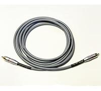 A1 Sound Van Damme Grey Ultra X Subwoofer Cable 10 Metre Single Length Terminated With Gold Plated RCA Phono Plugs.