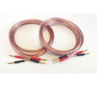 A1 Sound Van Damme Hi-Fi Series 4mm Sq speaker cable pair, two cables terminated with gold plated 4mm banana plugs on all ends 8 plugs in total (2 metre pair)