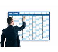 A1 Wall Planner 2026 Wall Calendar Large Jan To Dec Yearly Planner Full Year Planning Chart Academic Annual Poster For Student Family Home School Office Work Study 84.1x59.4cm(Folded)(1Pc)(Blue)