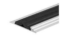 A10 50mm Anodised Aluminium Flat Non Slip Door Threshold Strip - Silver, 2.7m