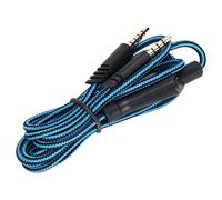 A10 A40TR Replacement Cable with Inline Volume Control Cord for One PC, Clear Sound Nylon Braided Wire for Gaming Headset Accessories (Silent function-blue)