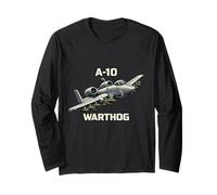A10 Warthog Close Air Support Jet Military Aircraft Long Sleeve T-Shirt