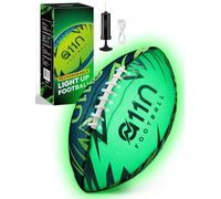 A11N SPORTS Rechargebale Light Up Football with 5 Color Modes, Glow in The Dark Ball Gifts for Kids, Mesh Grip Surface, USB-C Charging, Official Size 6 LED Football, Great for Outdoor Night Play