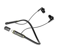 A12 Neckband Bluetooth Earbuds - Wireless Headphones with Built-in Type-C OTG Connector, 60H Playtime, Fast Charging, Noise Cancelling, Magnetic & Lightweight Around-The-Neck Fit (Gold)