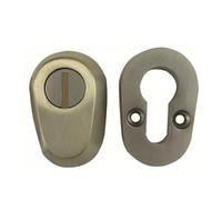 A1200 Euro Security Escutcheon, Solid Metal, 37x20mm, for Euro Profile Cylinders, Residential and Commercial Door Protection (Brass)