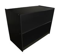 Retail Shop Counter Till Block Display Storage Cabinet Shelves Black A1200