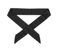 A15-02 Milk Silk Tie Headband Black Polyester for Tennis Sport | Breathable Quick Dry Stretch Design, Sweat Absorbing Fit, Unisex Use, Running and Workout Support