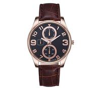 A158wa Mens Watches Casual Leather Analog Quartz Watch Men Wristwatch Clock Business Date Casual Watch (D, One Size)