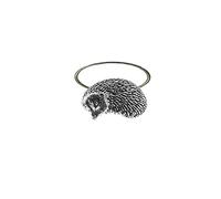 A16 Hedgehog Fine English Pewter on a Scarf Ring napkin ring brooch fashion piece
