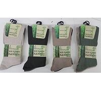 A1A AVENUE Pack of 12 Men's Super Soft-comfort Non Elastic Bamboo Everyday Socks 6-11 (UK) (Assorted (SE44))
